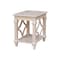 International Concepts Rectangle Josephine Solid Wood End Table with Shelf -, 18 in W, 24 in L, 24 in H, Wood, Unfinished OT-19E - alternate 1